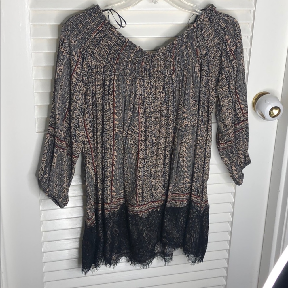 Off the shoulder Anthropologie top